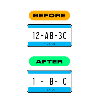 Alite Nanofilm for Mexico license plates - Symbol "B" - Alite