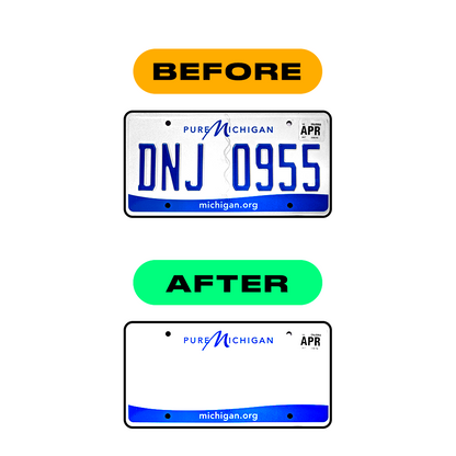 Alite Nanofilm for US (Michigan) license plates - Symbol "E" - Alite