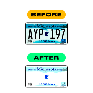 Alite Nanofilm for US (Minnesota) license plates - Symbol "K" - Alite