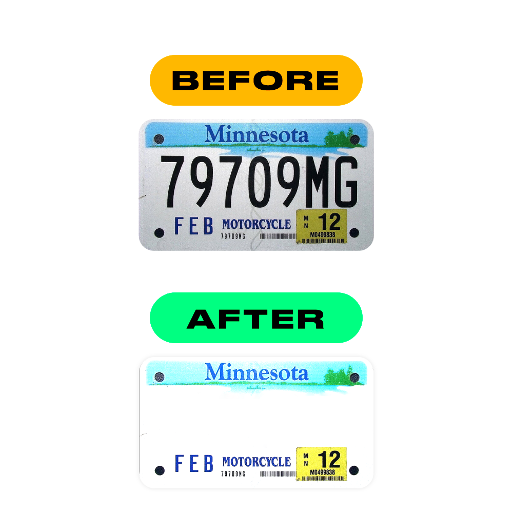Alite Nanofilm for US (Minnesota) Moto license plates - Symbol "3" - Alite