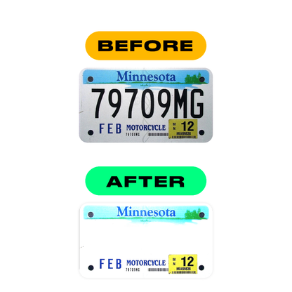 Alite Nanofilm for US (Minnesota) Moto license plates - Symbol "3" - Alite