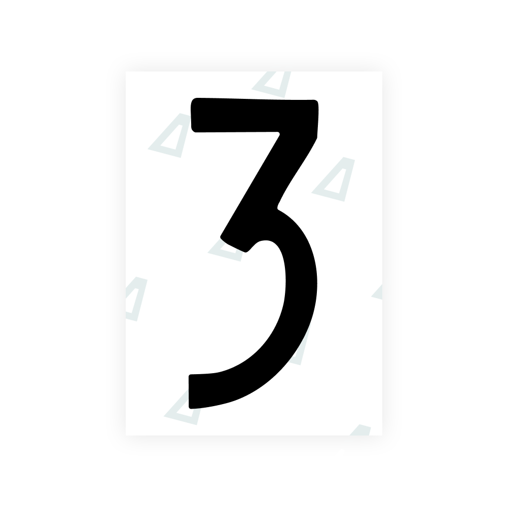 Alite Nanofilm for US (Mississippi) license plates - Symbol "3"