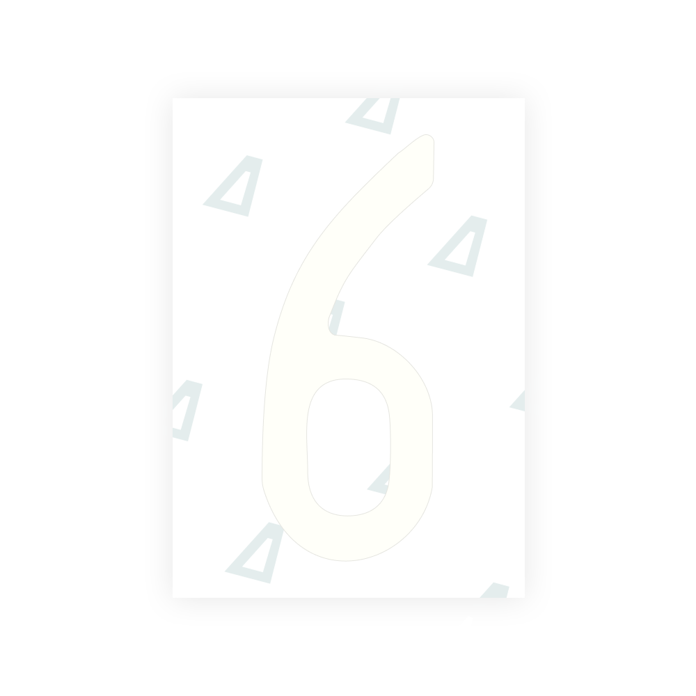 Alite Nanofilm for US (Mississippi) license plates - Symbol "6"