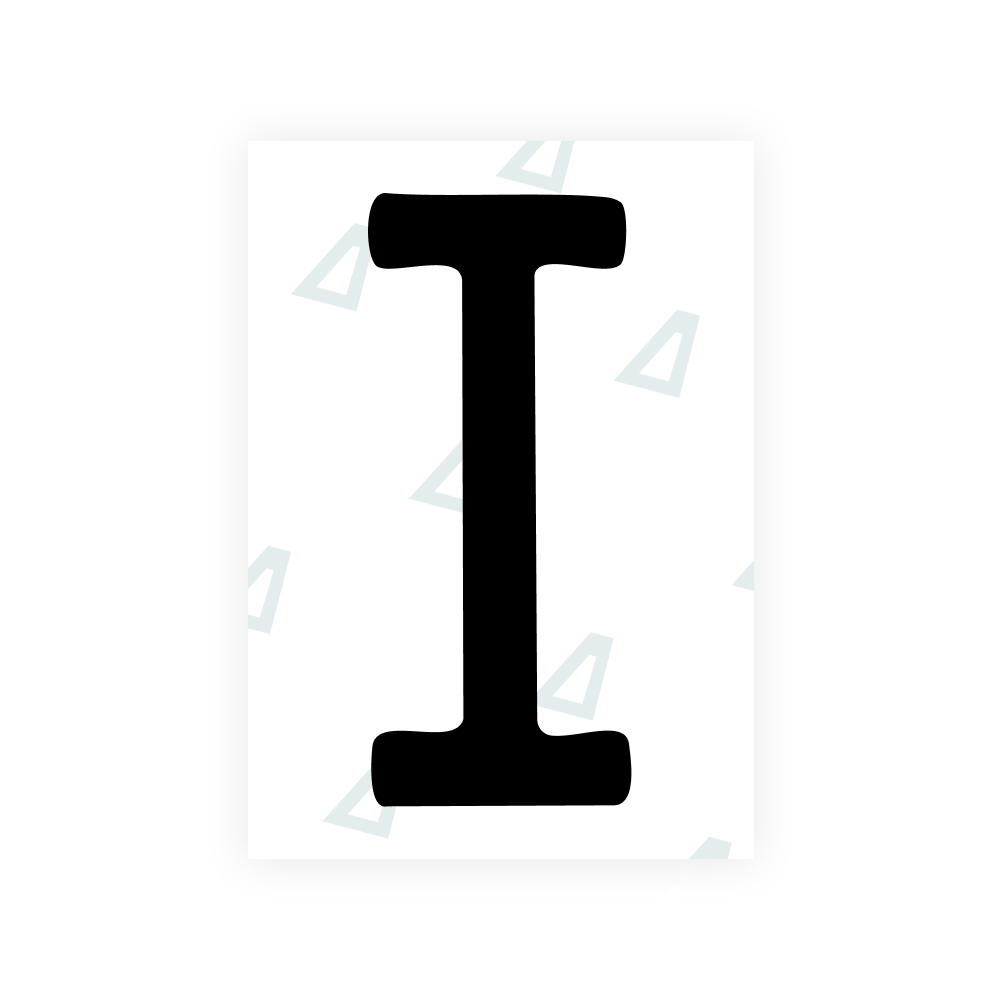 Alite Nanofilm for US (Mississippi) license plates - Symbol "I"