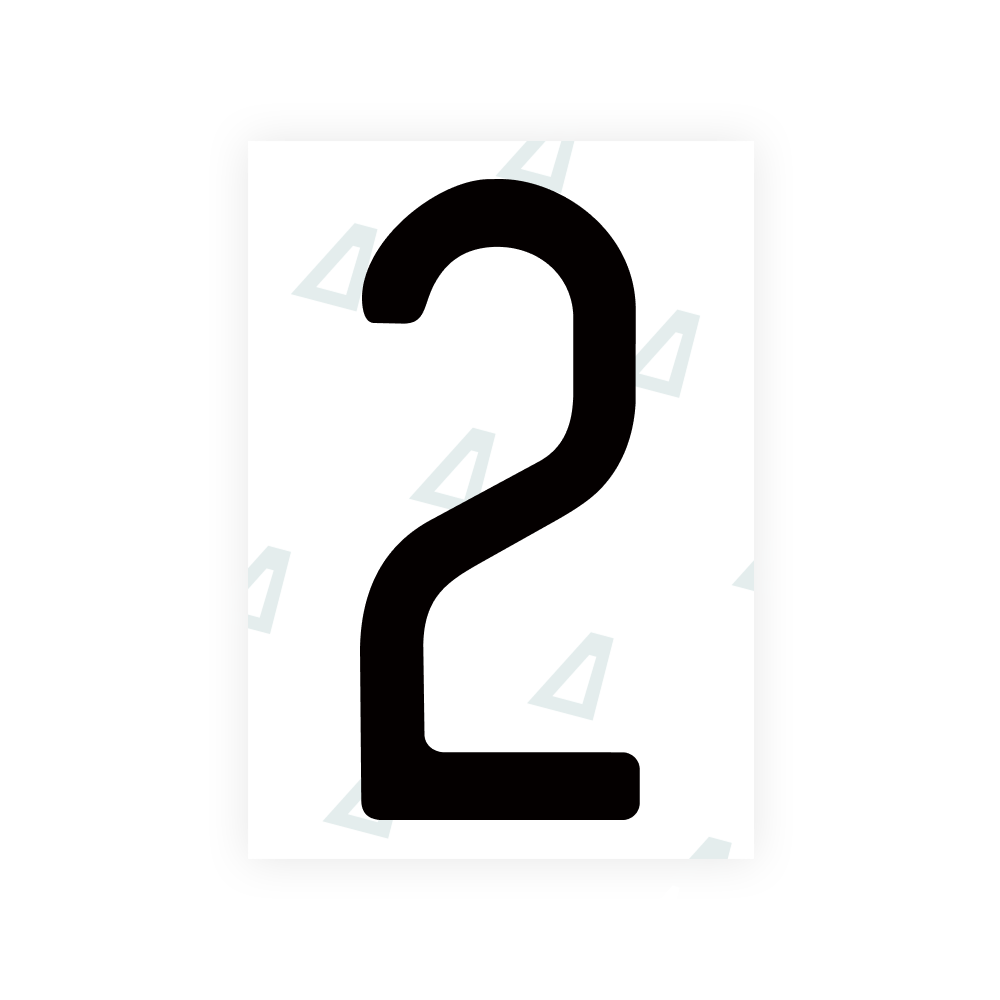 Alite Nanofilm für US-amerikanische (Missouri) Kfz-Kennzeichen – Symbol „2“