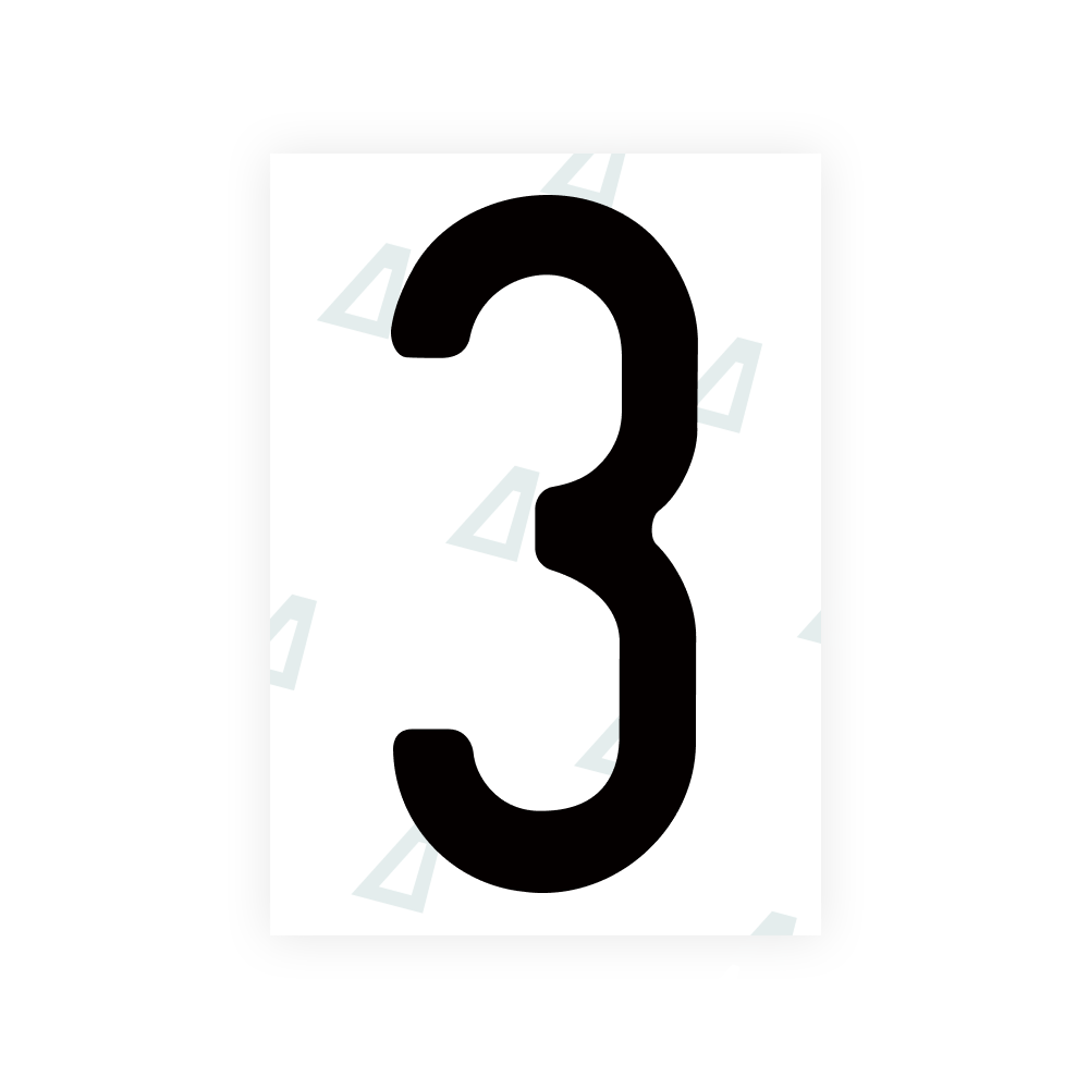 Alite Nanofilm for US (Missouri) license plates - Symbol "3"