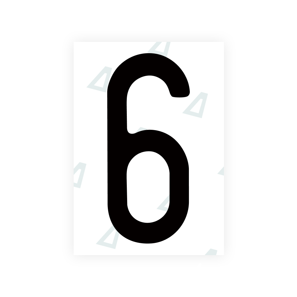 Alite Nanofilm für US-amerikanische (Missouri) Kfz-Kennzeichen – Symbol „6“
