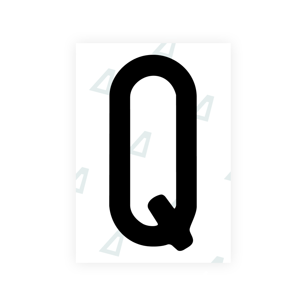 米国（ミズーリ州）ナンバープレート用 Alite ナノフィルム - シンボル「Q」