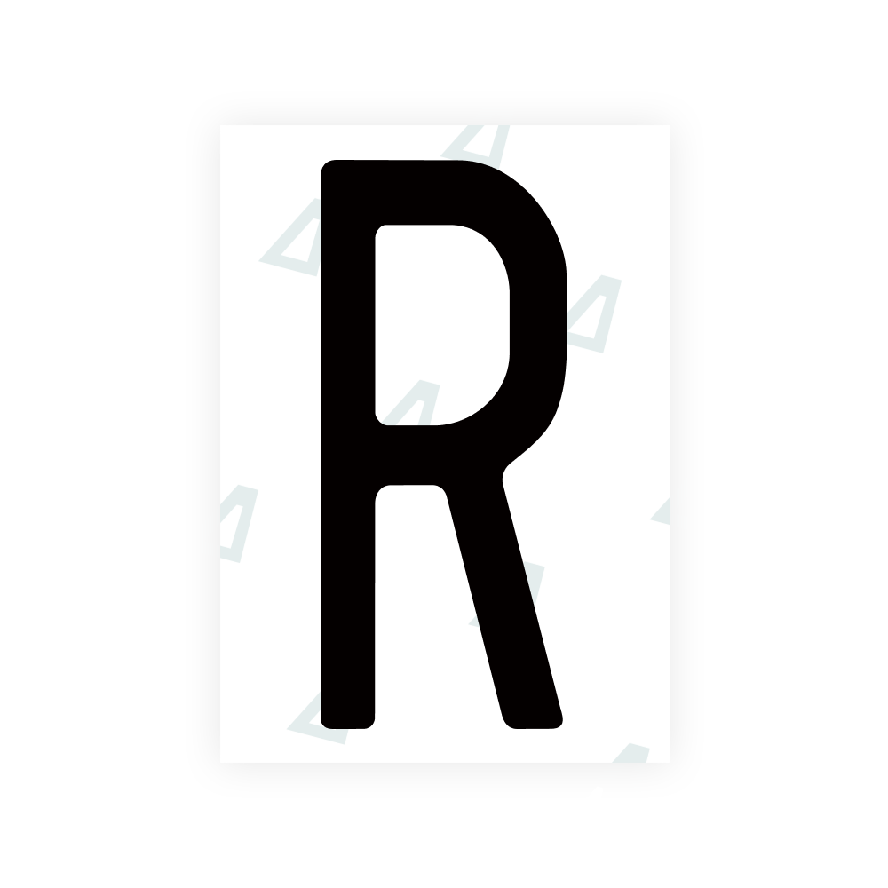 Alite Nanofilm for US (Missouri) license plates - Symbol "R"