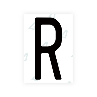 Alite Nanofilm für US-amerikanische (Missouri) Kfz-Kennzeichen – Symbol „R“