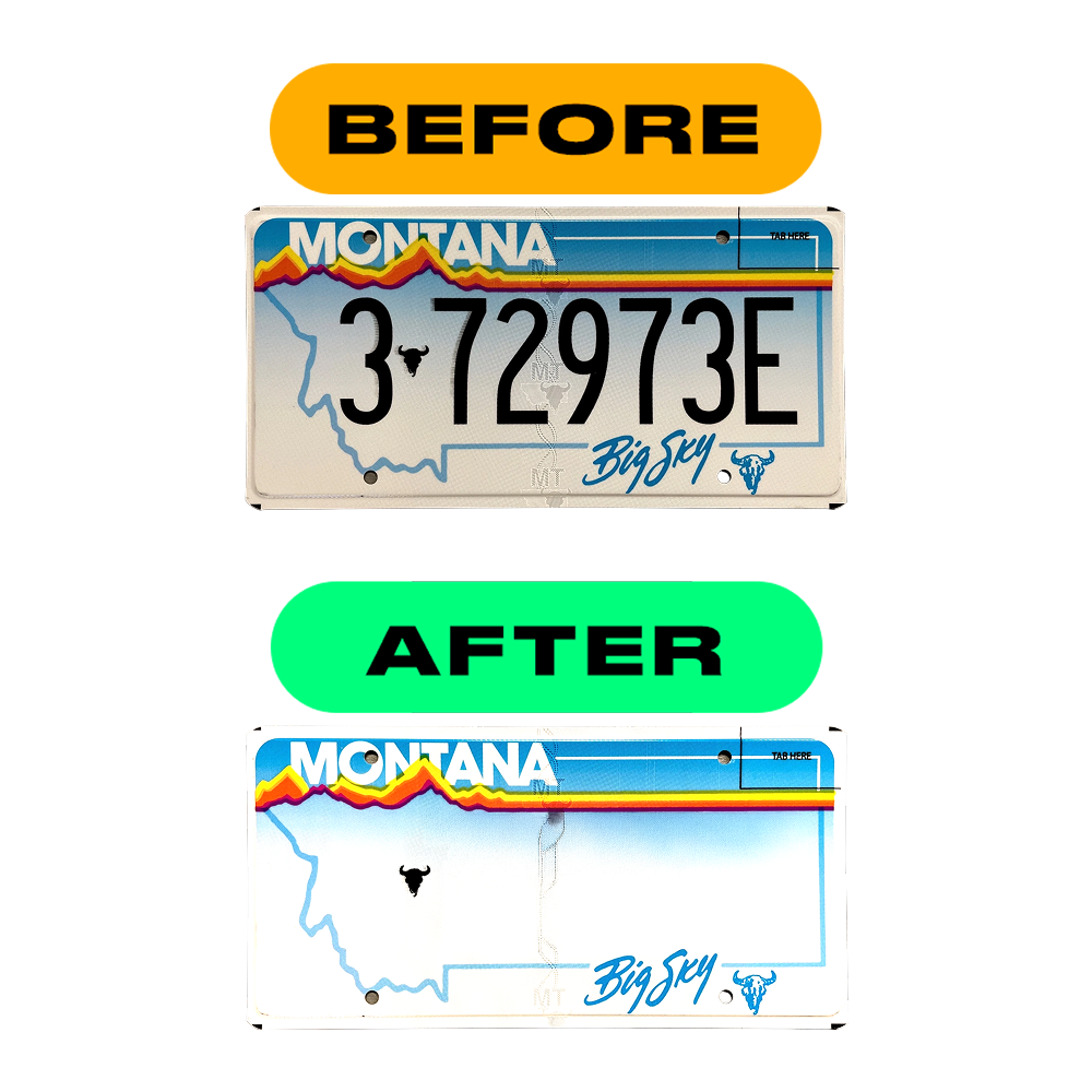 Alite Nanofilm for US (Montana) license plates - Symbol "1"