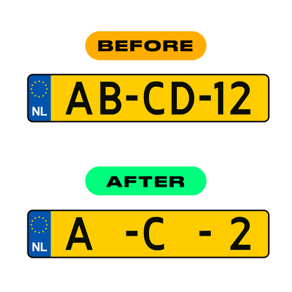 Alite Nanofilm for Netherlands license plates - Symbol "O" - Alite