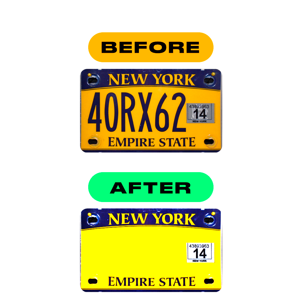 Alite Nanofilm for US (New York 2010) Moto license plates - Symbol "Z"