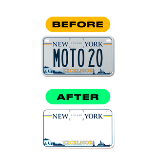 Alite Nanofilm for US (New York 2020) Moto license plates - Symbol "I"