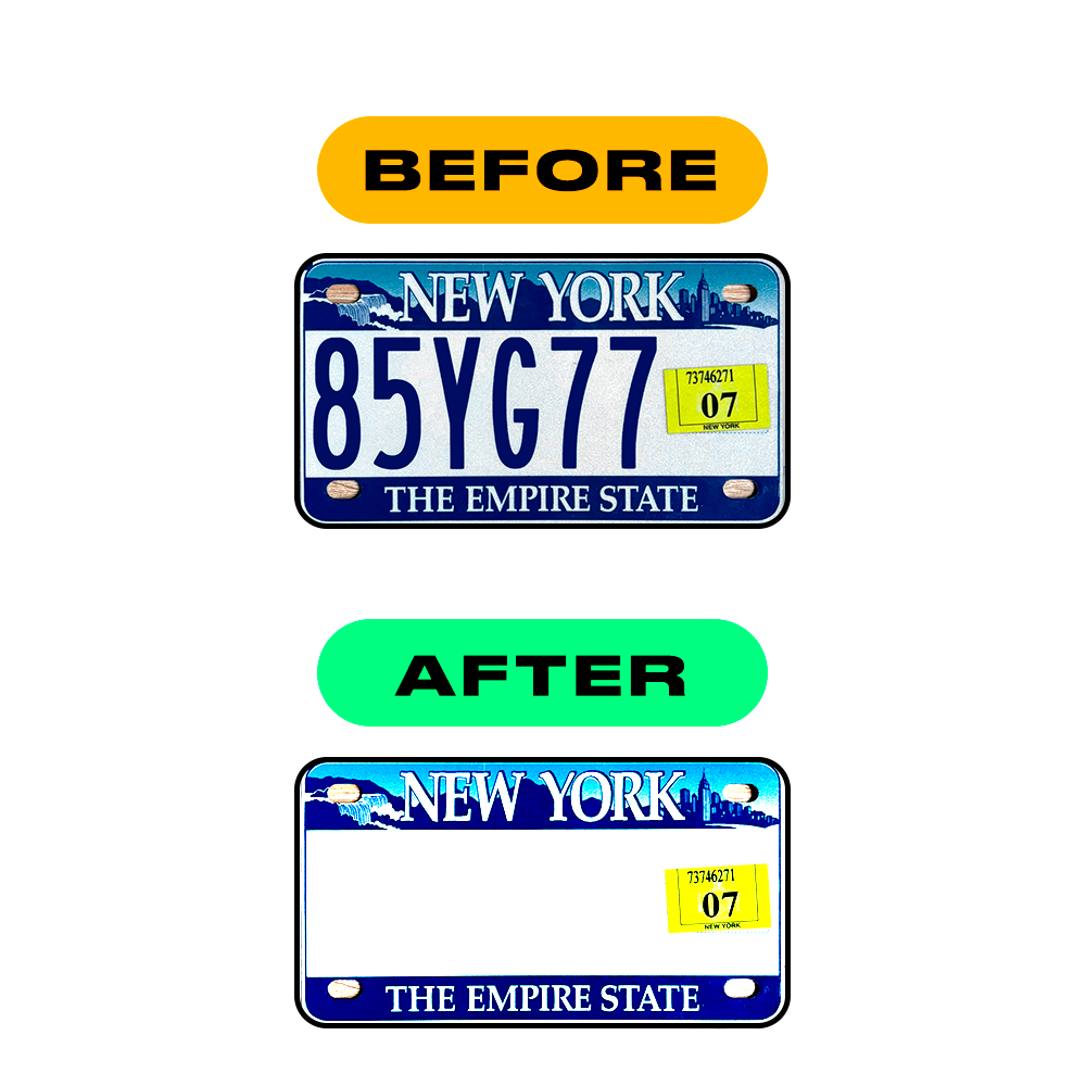 Alite Nanofilm for US (New York 2001) Moto license plates - Symbol "Z" - Alite