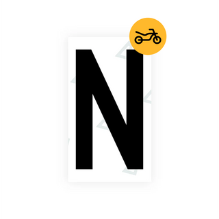 Alite Nanofilm for Greece moto license plates - Symbol "N" - Alite