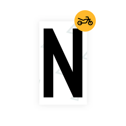 Alite Nanofilm for Greece moto license plates - Symbol "N" - Alite