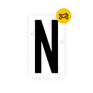 Alite Nanofilm for US (Oklahoma) Moto license plates - Symbol "N" - Alite