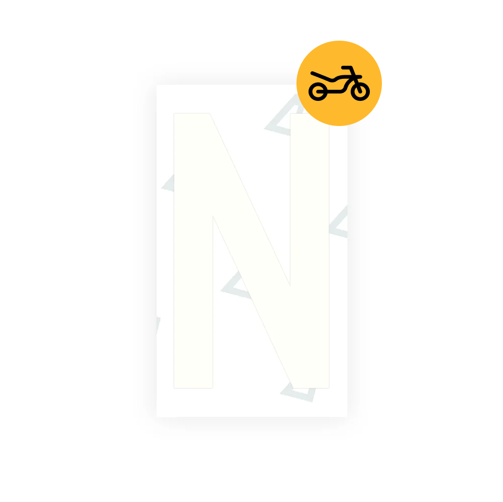 Alite Nanofilm for Greece moto license plates - Symbol "N" - Alite