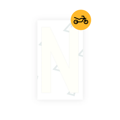 Alite Nanofilm for Greece moto license plates - Symbol "N" - Alite