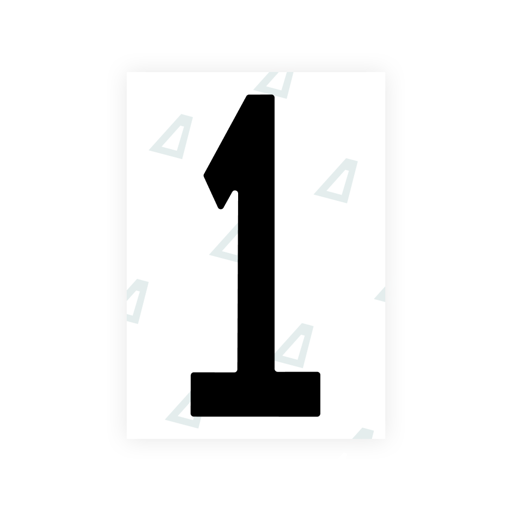 Alite Nanofilm for US (Nebraska 2017) license plates - Symbol "1"