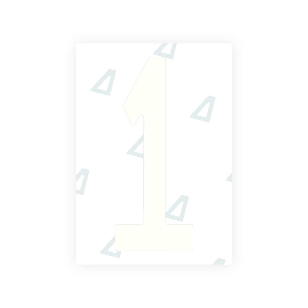 Alite Nanofilm for US (Nebraska 2017) license plates - Symbol "1"