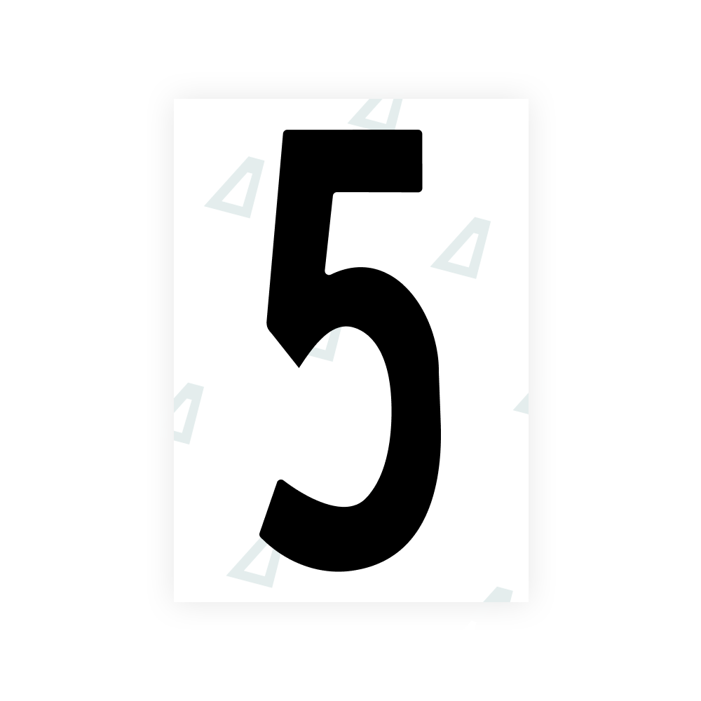 Alite Nanofilm for US (Nebraska 2017) license plates - Symbol "5"