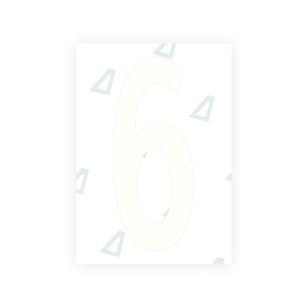 Alite Nanofilm for US (Nebraska 2017) license plates - Symbol "6"