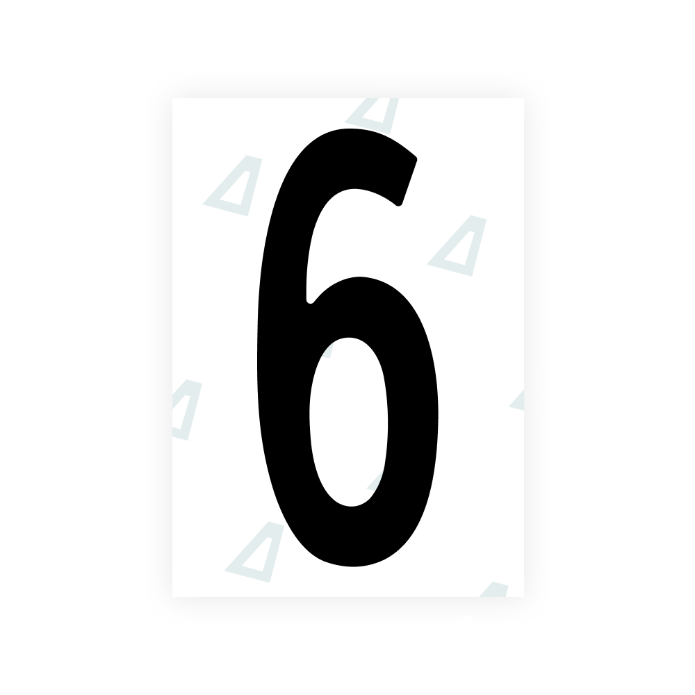Alite Nanofilm for US (Nebraska 2017) license plates - Symbol "6"