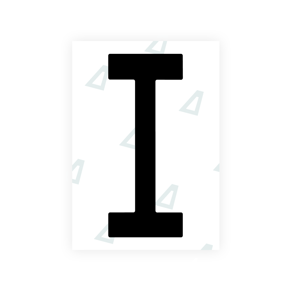 Alite Nanofilm for US (Nebraska 2017) license plates - Symbol "I"