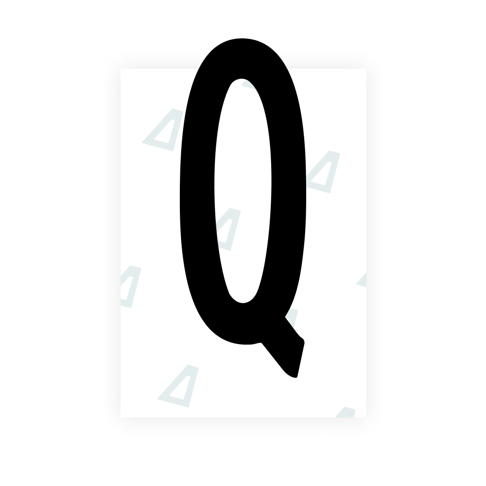 Alite Nanofilm for US (Nebraska 2017) license plates - Symbol "Q"