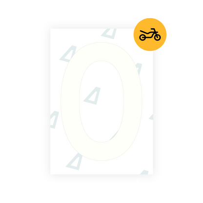 Alite Nanofilm for Netherlands moto license plates - Symbol "0"