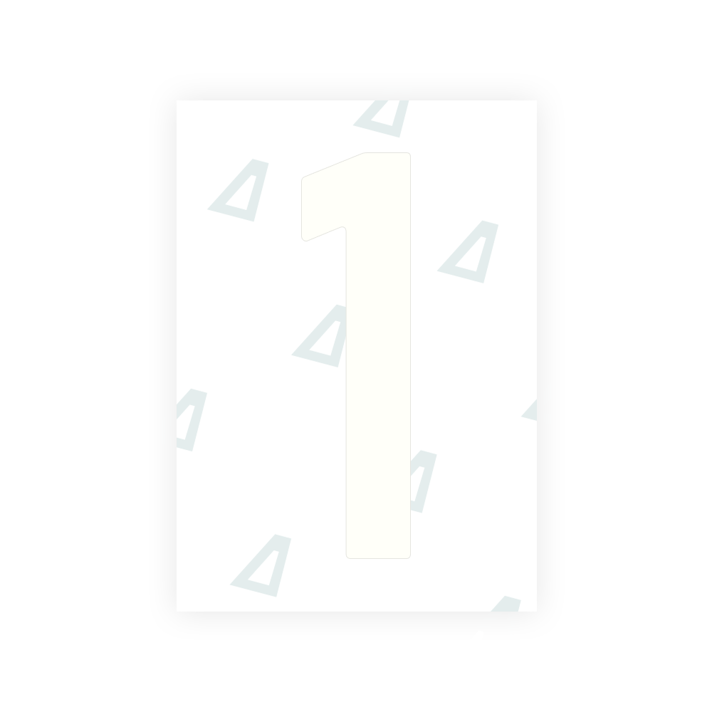 Alite Nanofilm for Netherlands license plates - Symbol "1"