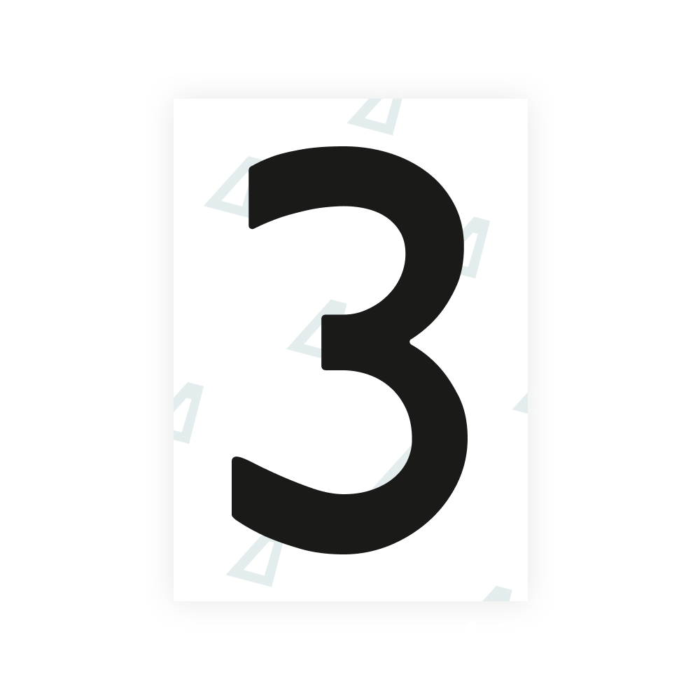 Alite Nanofilm for Netherlands license plates - Symbol "3"