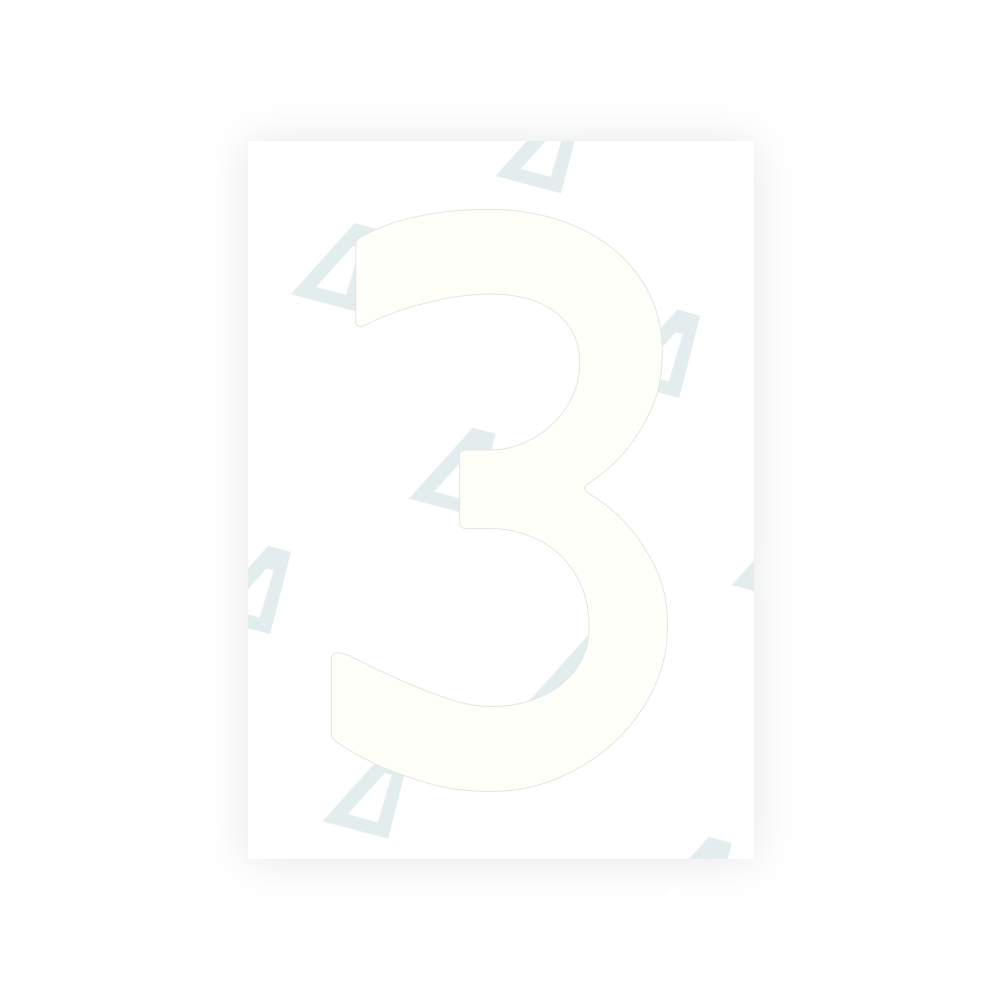 Alite Nanofilm for Netherlands license plates - Symbol "3"
