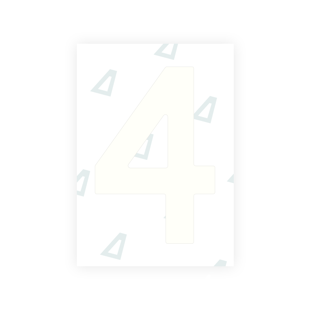 Alite Nanofilm for Netherlands license plates - Symbol "4"