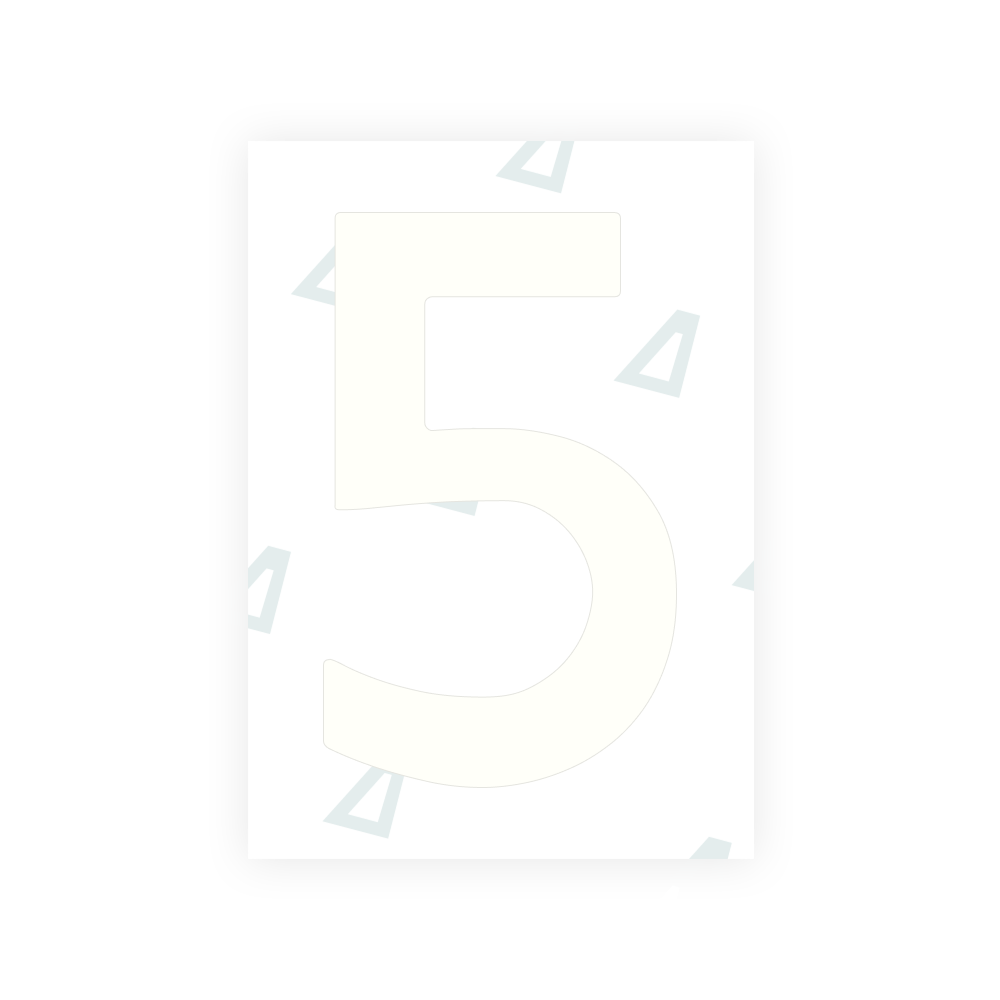 Alite Nanofilm for Netherlands license plates - Symbol "5"
