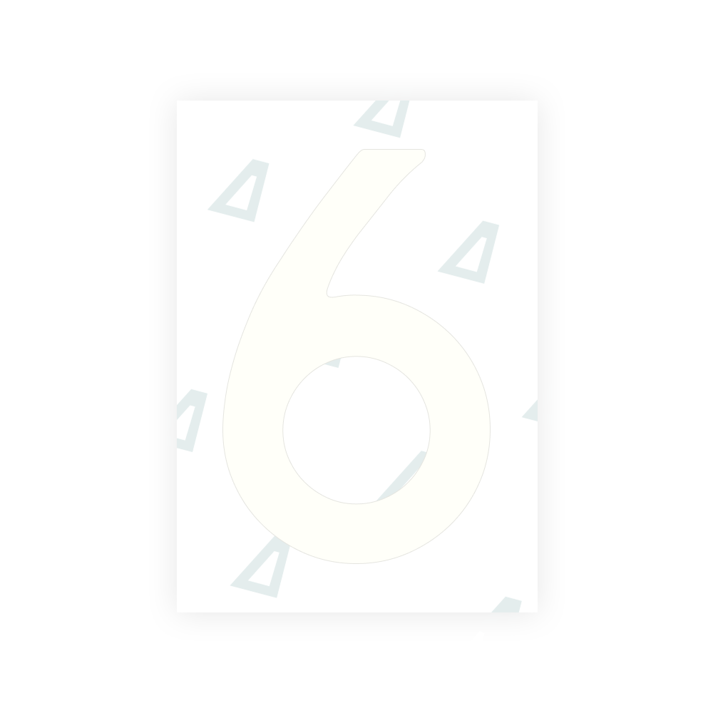 Alite Nanofilm for Netherlands license plates - Symbol "6"