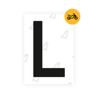 Alite Nanofilm for Netherlands moto license plates - Symbol "L"