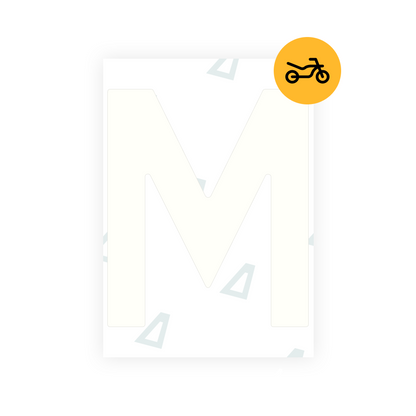Alite Nanofilm for Netherlands moto license plates - Symbol "M"