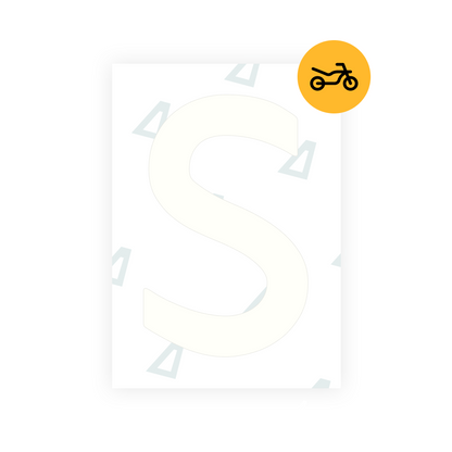Alite Nanofilm for Netherlands moto license plates - Symbol "S"