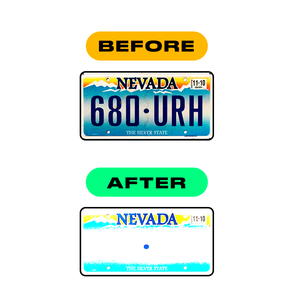 Alite Nanofilm for US (Nevada) license plates - Symbol "U" - Alite