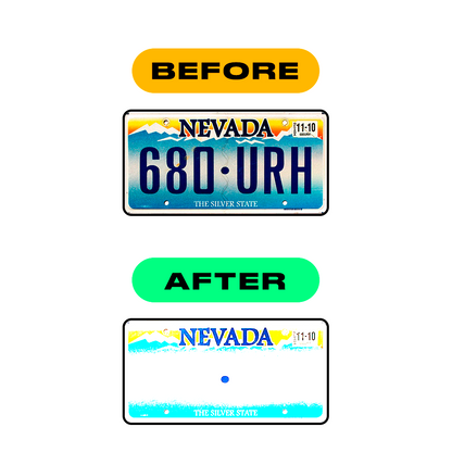 Alite Nanofilm for US (Nevada) license plates - Symbol "W" - Alite