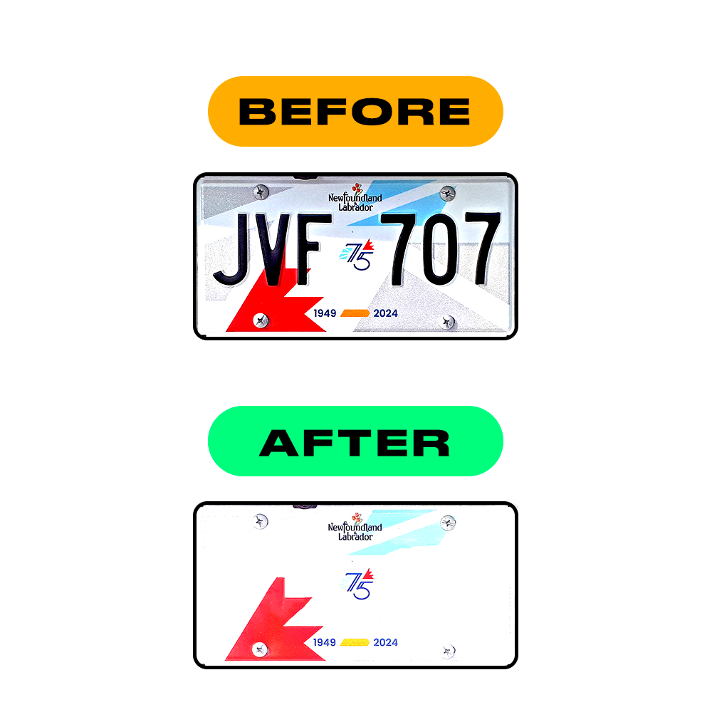 Alite Nanofilm for CA (New Brunswick) license plates - Symbol "D" - Alite