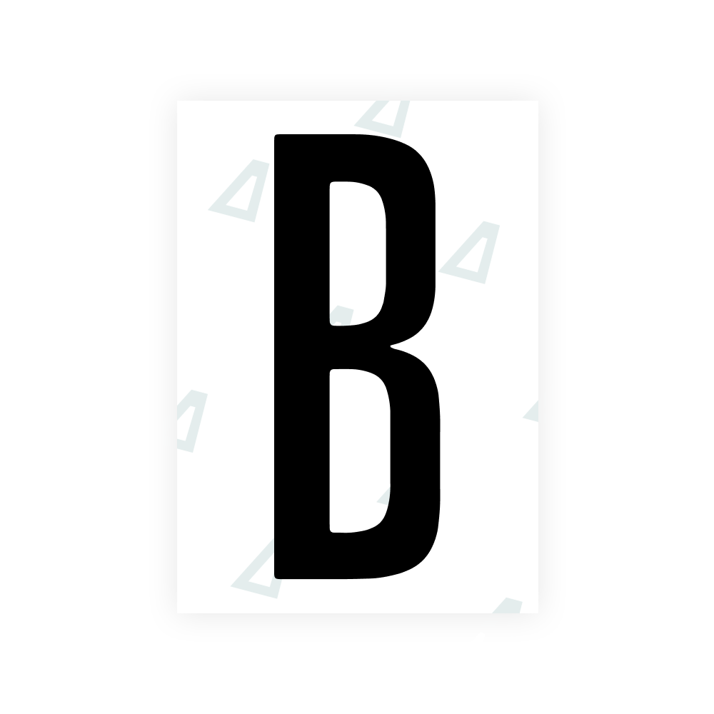 Nanofilme Alite para matrículas de veículos dos EUA (Ohio 2021) - Símbolo "B"