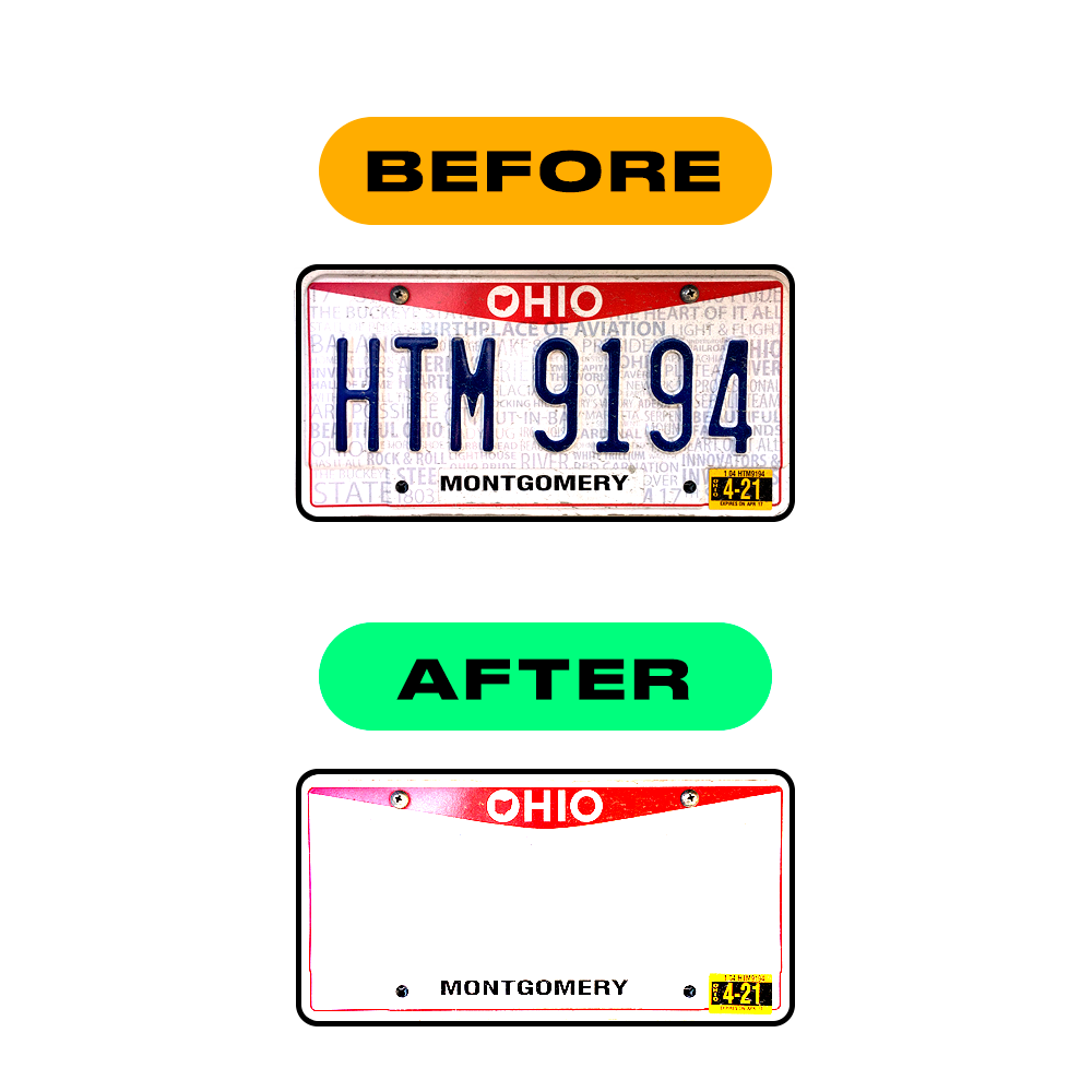 Alite Nanofilm for US (Ohio 2013) license plates - Symbol "Z" - Alite