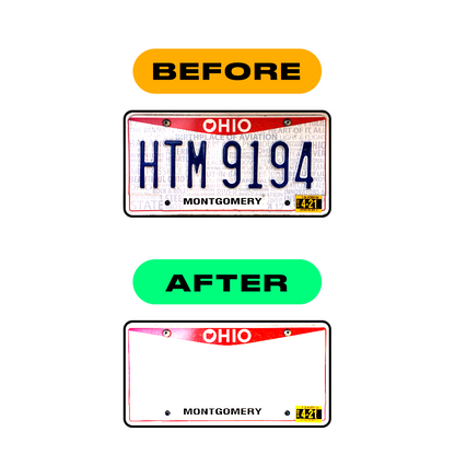 Alite Nanofilm for US (Ohio 2013) license plates - Symbol "Z" - Alite