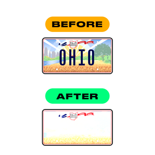 Alite Nanofilm for US (Ohio 2021) license plates - Symbol "1" - Alite