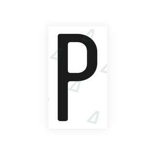 Alite Nanofilm for US (California) license plates - Symbol "P" - Alite