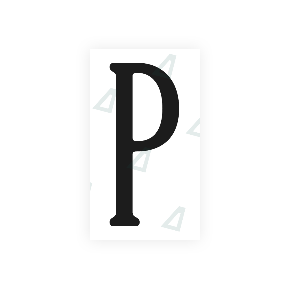 Alite Nanofilm for US (Virginia) license plates - Symbol "P" - Alite